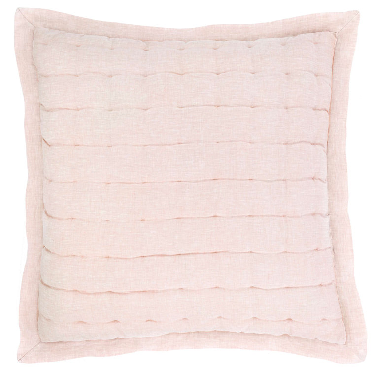 Euro Pale Pink Cotton Tie Closure Sham