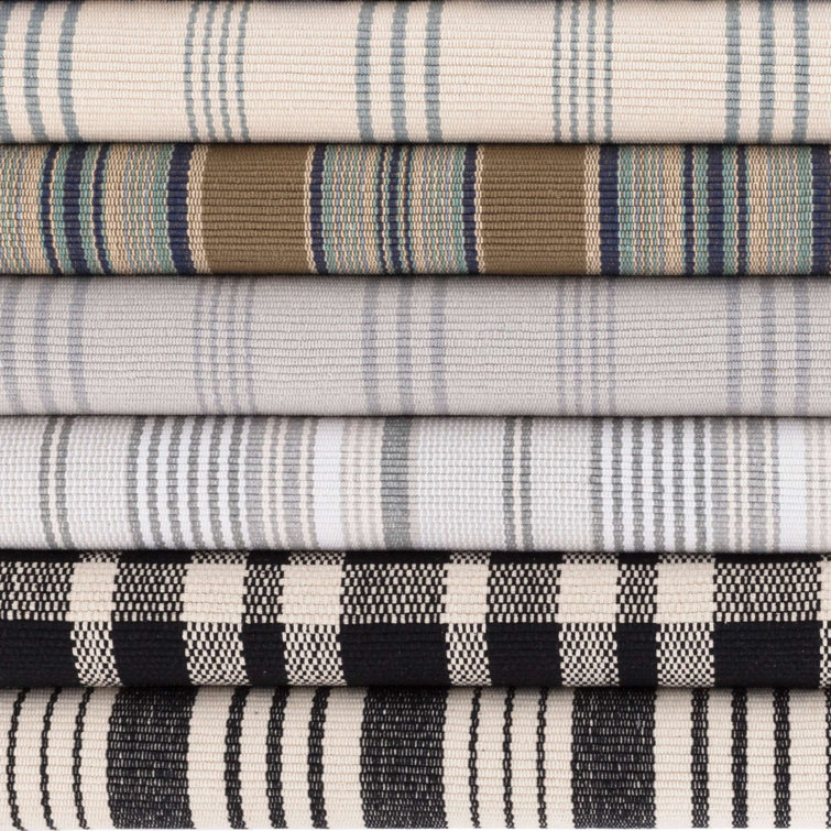 Gray Stripe Handwoven Cotton Flatweave Rug 9' x 12'