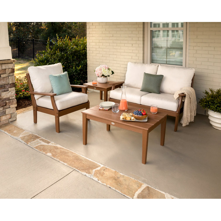 Teak and Dune Burlap 4-Piece Deep Seating Set