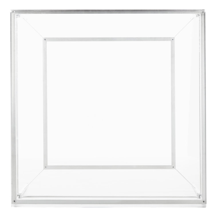 Mieka Silver Glass Coffee Table with Storage Shelf