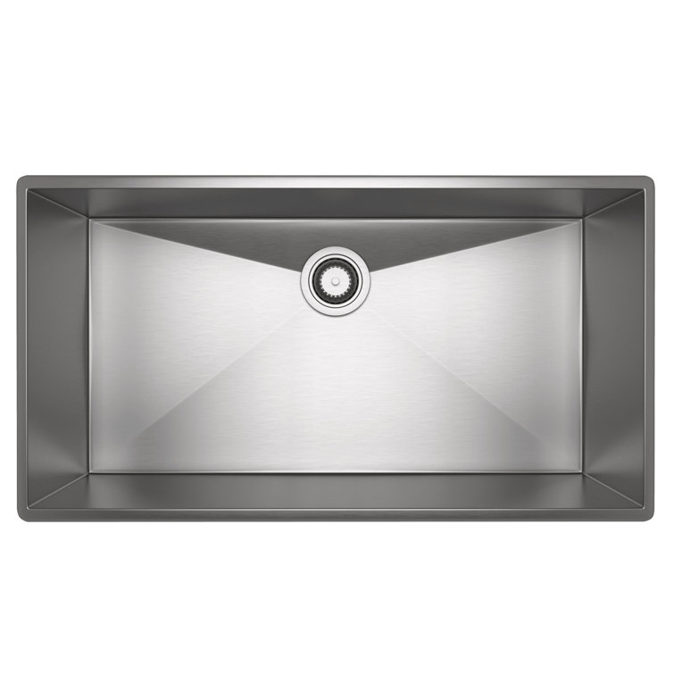 34.5" Stainless Steel Drop-In Single Bowl Sink with Drainboard