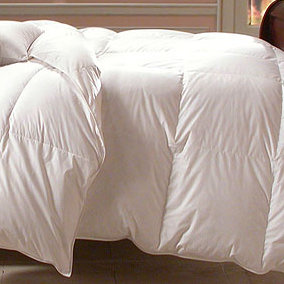 Queen White Organic Cotton Goose Down Comforter