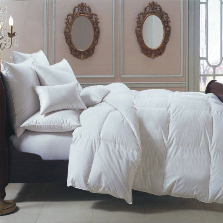 Queen White Organic Cotton Goose Down Comforter