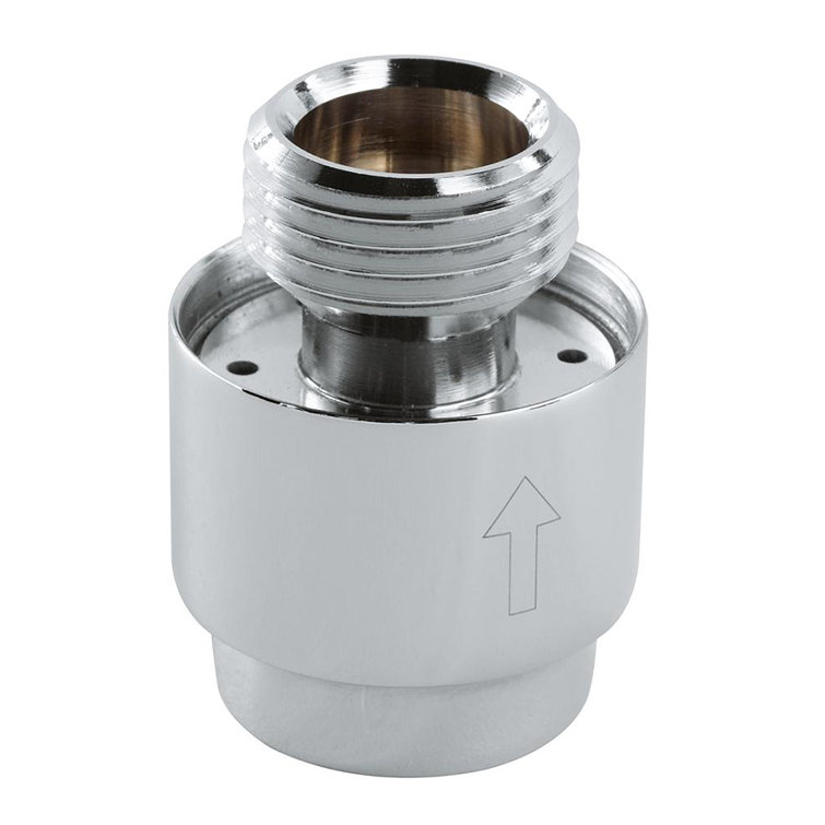 Gold and Chrome 1/2-Inch Handheld Shower Inline Vacuum Breaker