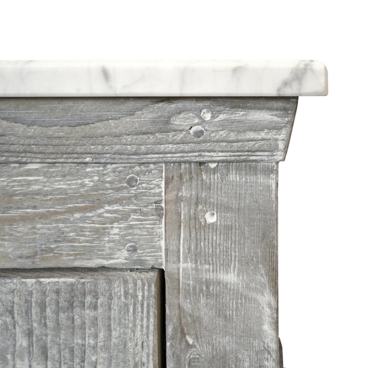 Americana Reclaimed White Solid Wood 36" Bathroom Vanity Base