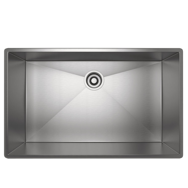 Brushed Stainless Steel Single Bowl Undermount Kitchen Sink