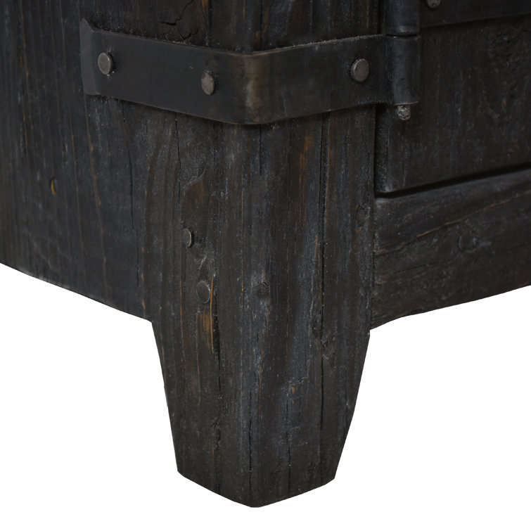 Rustic Americana 36" Solid Wood Black Vanity Base