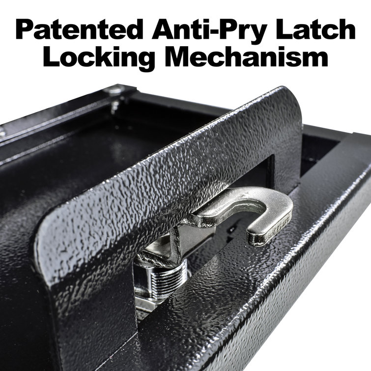 Black Steel Locking Post-Mount Security Mailbox