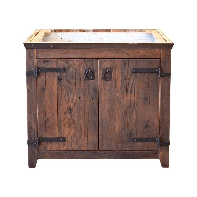 Chestnut Solid Wood 36" Americana Vanity Base, Handcrafted