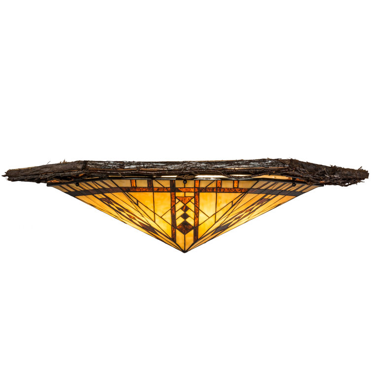 Adirondack Rustic Lodge 36" LED Glass Flush Mount