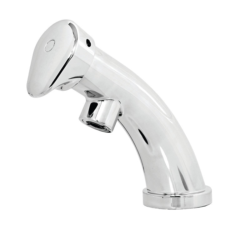 Polished Chrome Easy-Push ADA-Compliant Bathroom Faucet