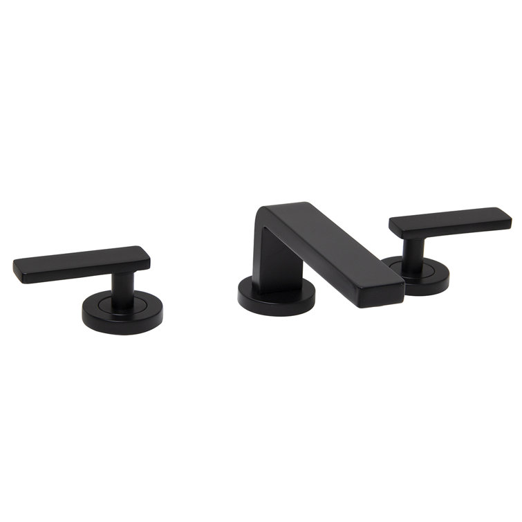Vector Modern Matte Black Widespread Bathroom Faucet with Drain