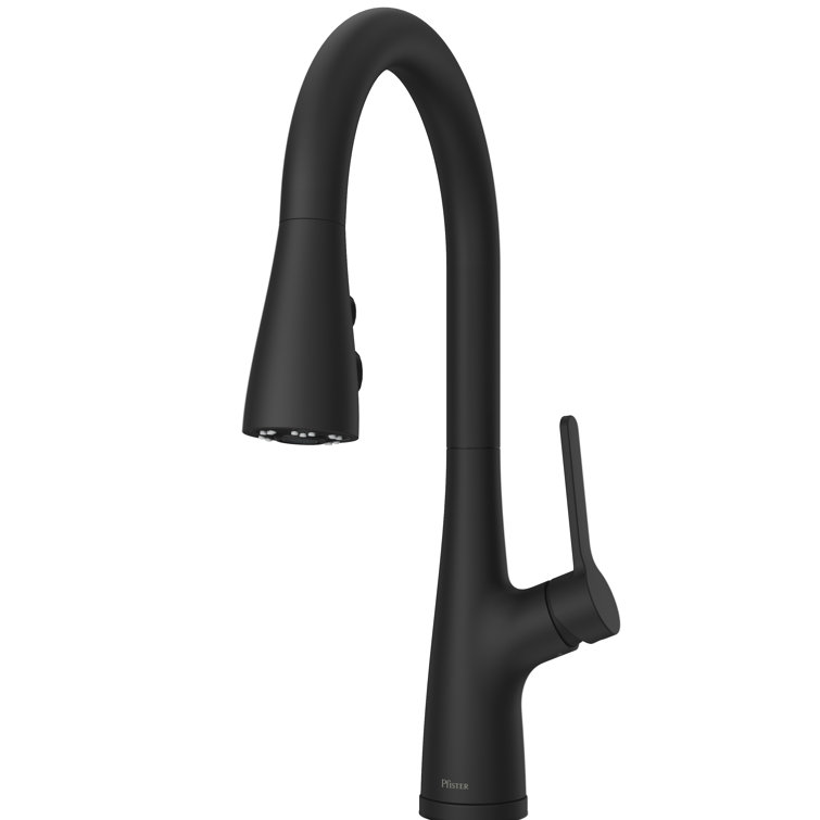 Neera 16.5" Matte Black Stainless Steel Pull-Out Kitchen Faucet