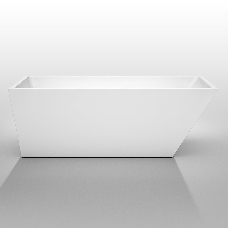 Hannah 67'' White Acrylic Freestanding Soaking Bathtub