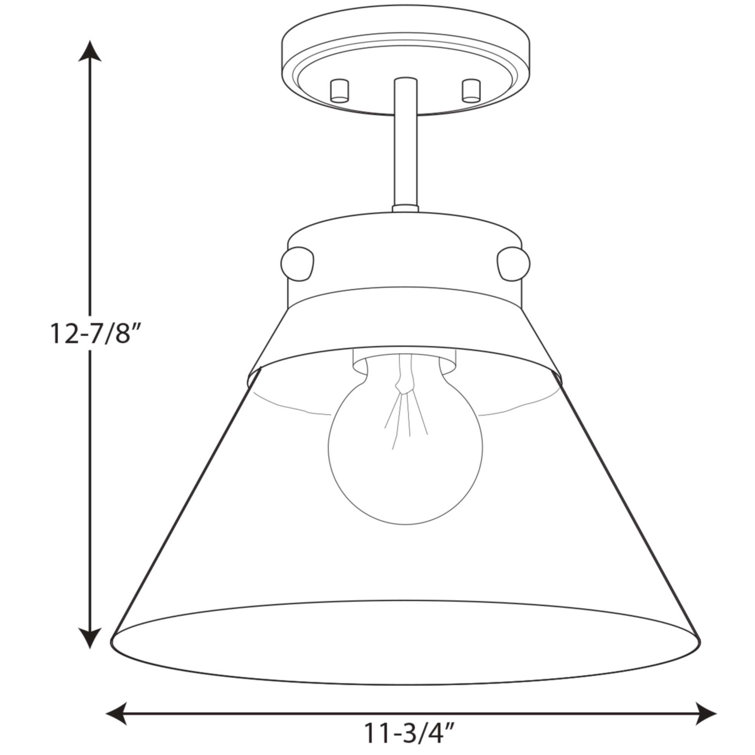 Tapia Trail Aged Brass 1-Light Pendant with Seeded Glass Shade