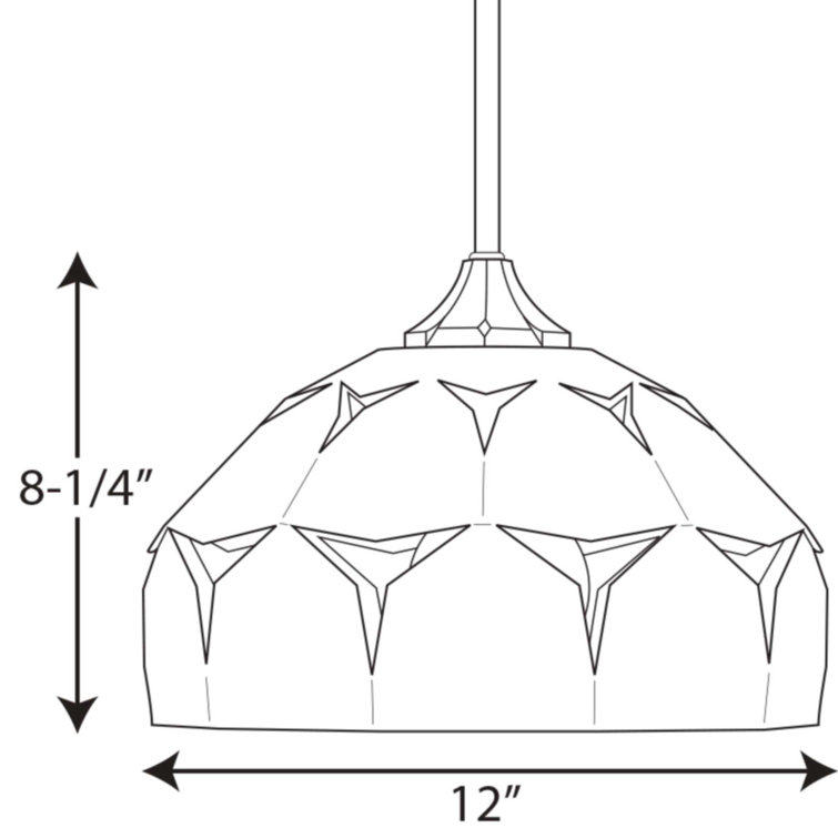Yerba 12" Silver Ridge Nickel & Glass Pendant Light