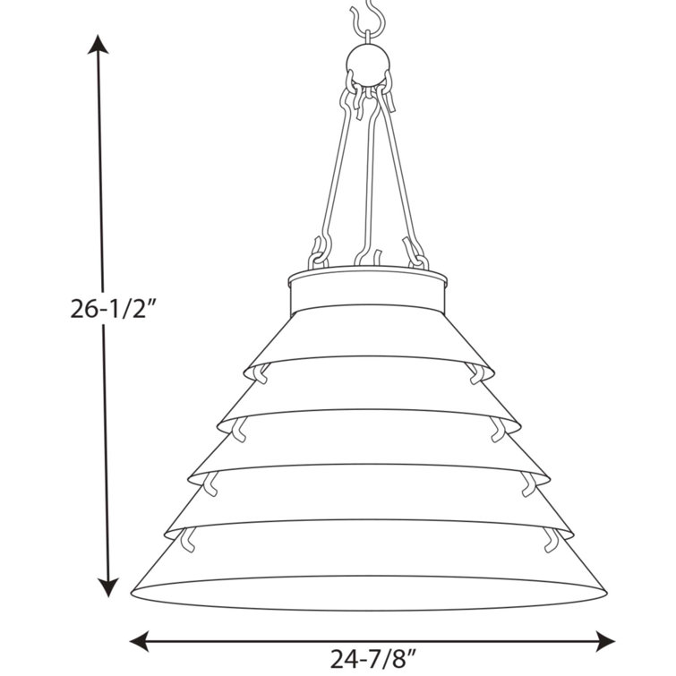 Galvanized Steel 26.5" Industrial Pendant Light