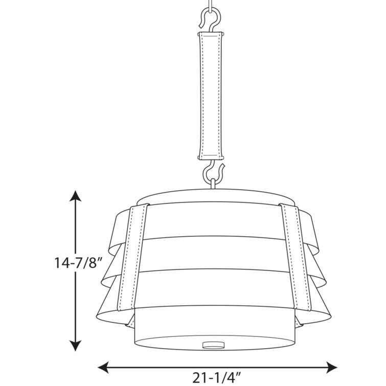 Sandbar Brass and Glass Drum Pendant Light
