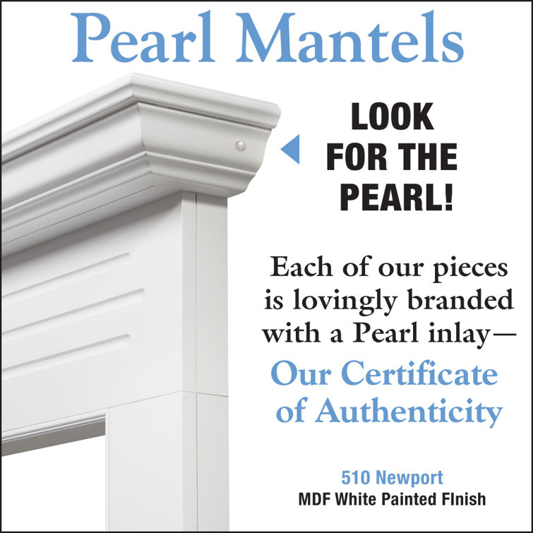 White MDF Traditional Fireplace Mantel Surround, 48-Inch