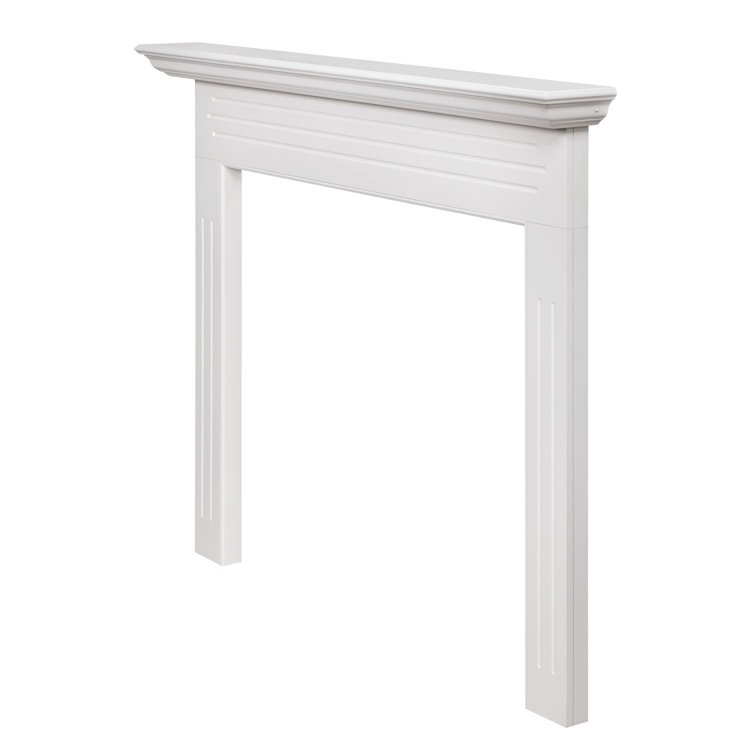 White MDF Traditional Fireplace Mantel Surround, 48-Inch