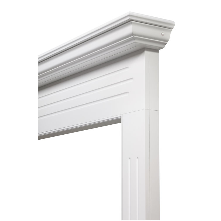 White MDF Traditional Fireplace Mantel Surround, 48-Inch
