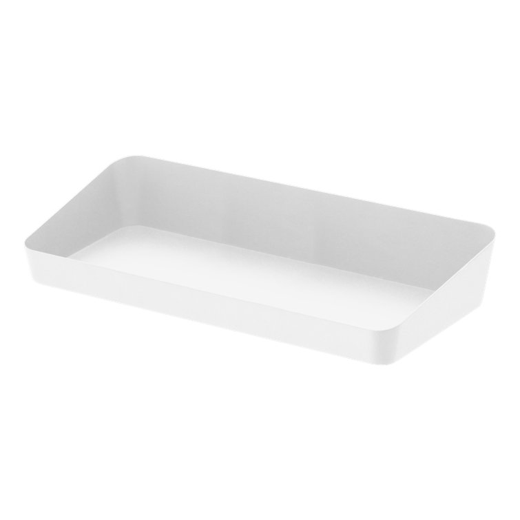 White Powder Coated Steel Large Vanity Tray
