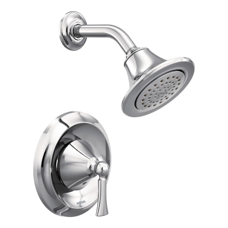Classic Distressed Bronze Wall-Mounted Shower Trim Kit, Chrome Finish