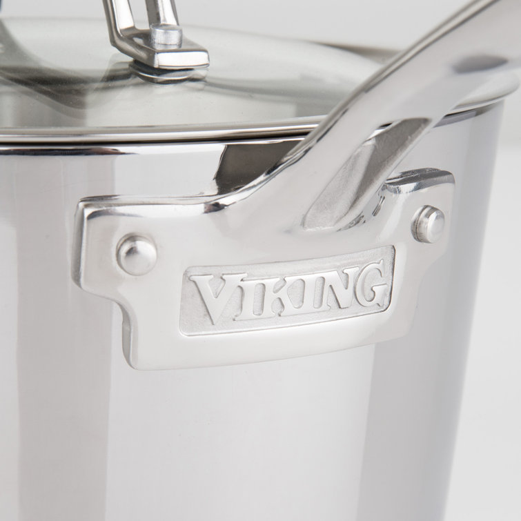 Viking 3-Ply Stainless Steel 7-Piece Cookware Set with Glass Lids