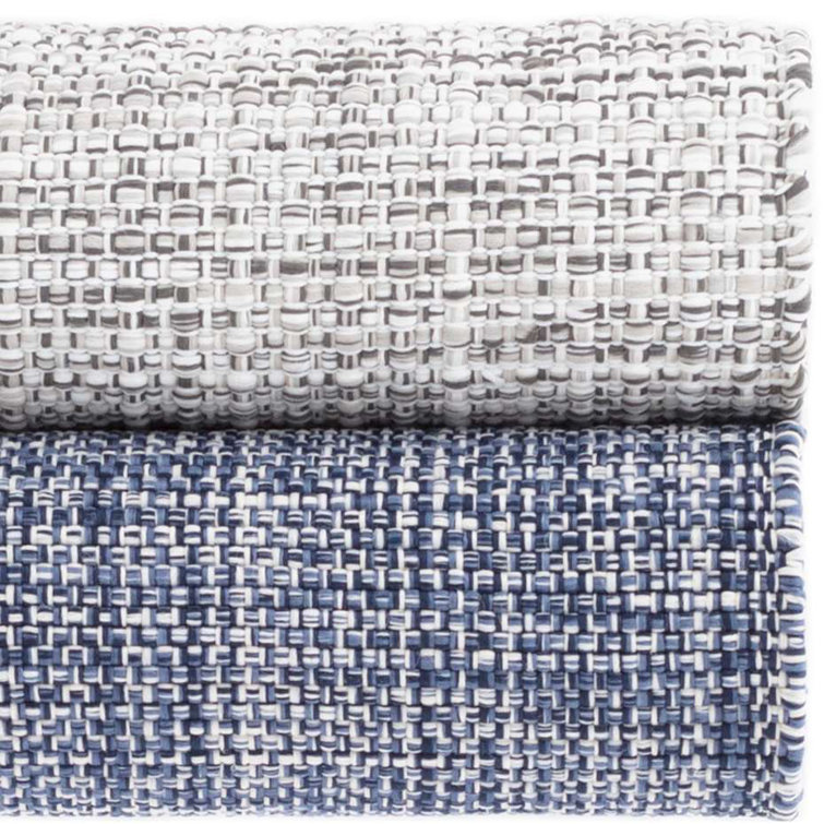 Blue Flat Woven Synthetic Runner Rug 2.5 x 8