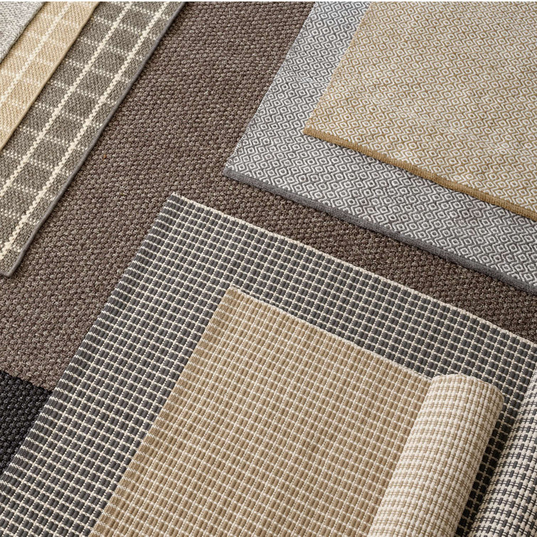 Wheat Geometric 10' x 14' Synthetic Flat Woven Rug