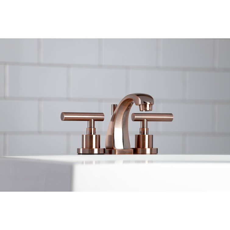 Manhattan Elegance Antique Copper Brass Widespread Bathroom Faucet