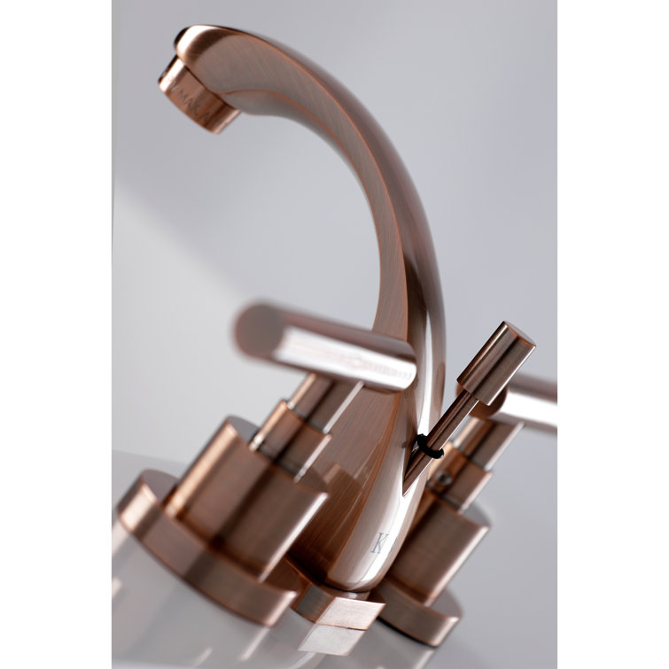 Manhattan Elegance Antique Copper Brass Widespread Bathroom Faucet