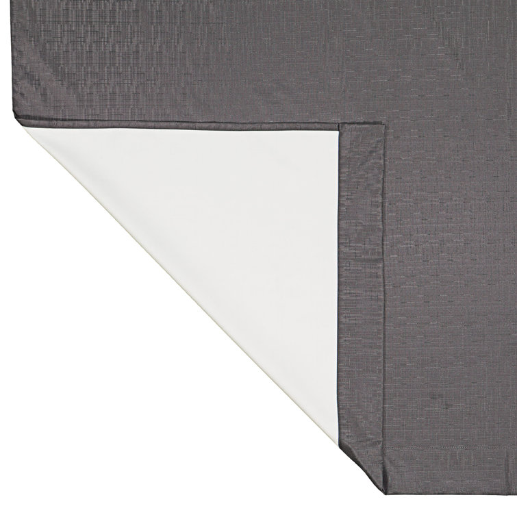 Charcoal Blackout Rod Pocket Window Curtain Panel
