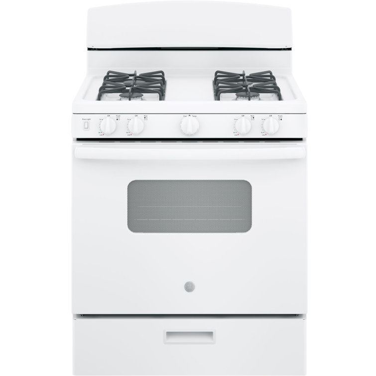 30" White Freestanding Gas Range with 4.8 cu. ft. Oven