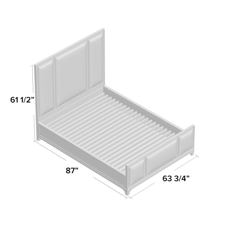 Sailcloth Queen Upholstered Wood Frame Bed