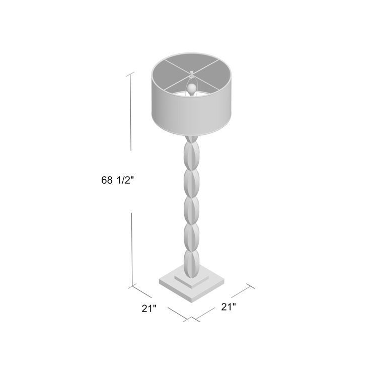Alabaster Disc Stacked 68.5'' Floor Lamp with Coffee Bronze Finish
