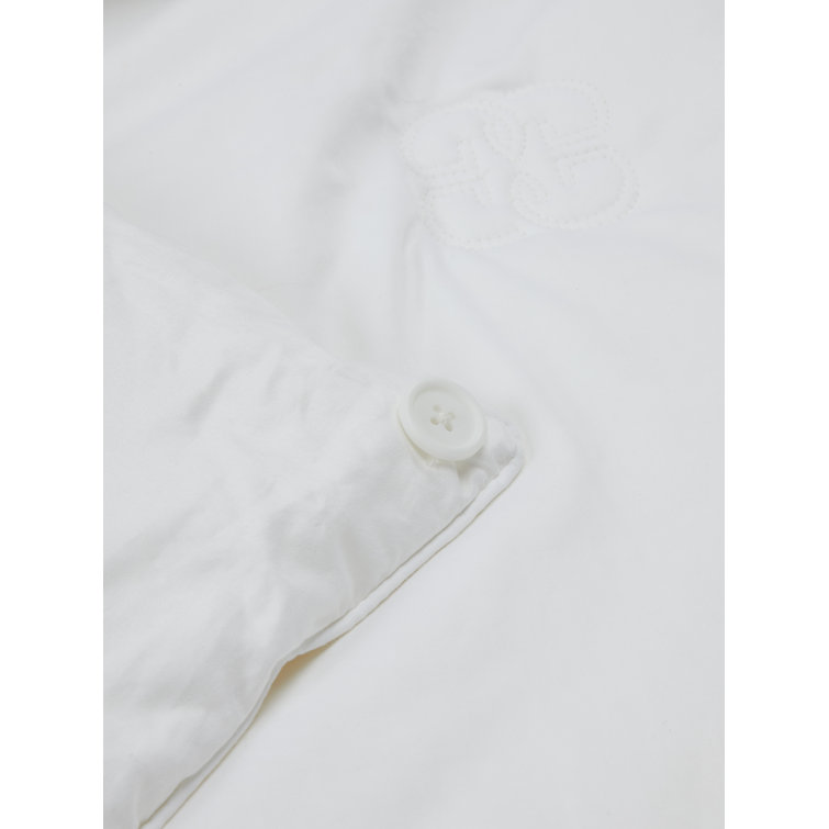 King Size White Cotton Comforter with Silk Filling