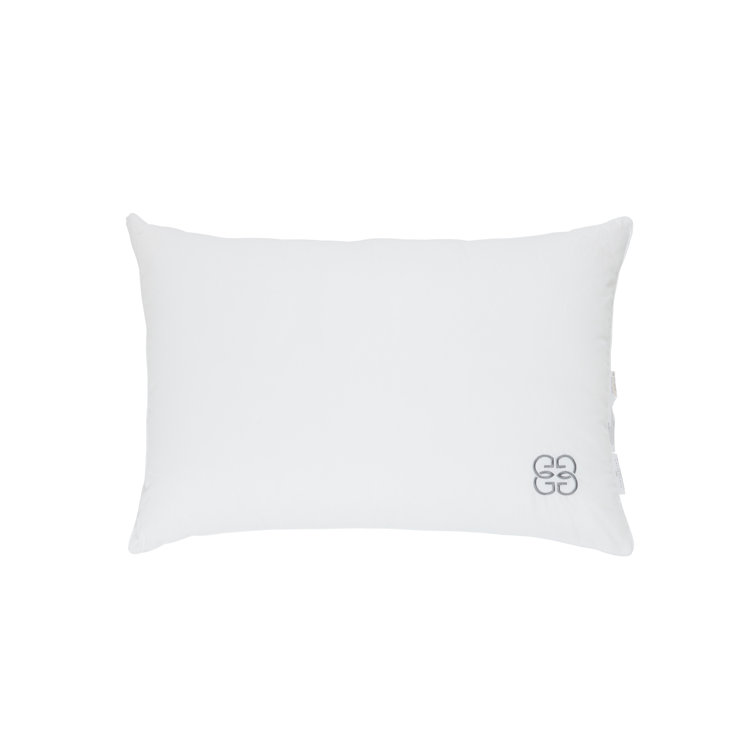 White Cotton Sateen Hypoallergenic Silk Queen Pillow