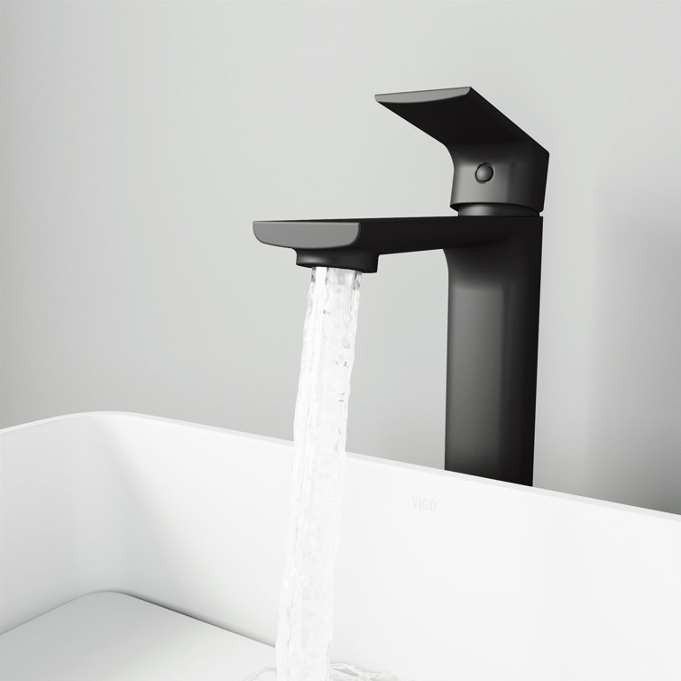 Norfolk Modern Matte Black Brass Vessel Sink Faucet