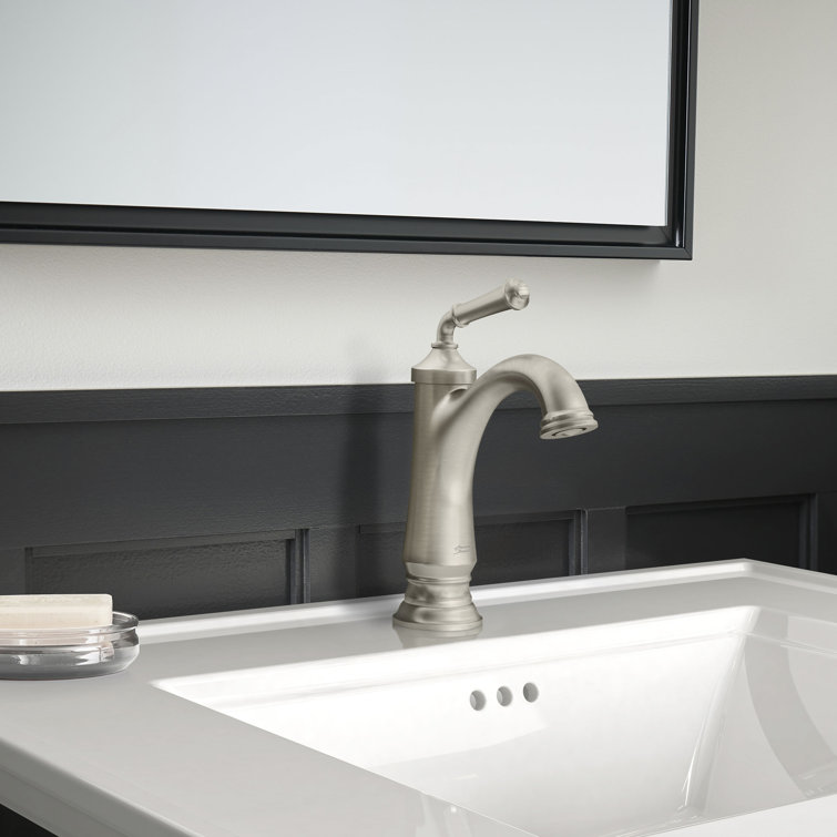 Brushed Nickel Single-Handle Bathroom Sink Faucet with Pop-Up Drain