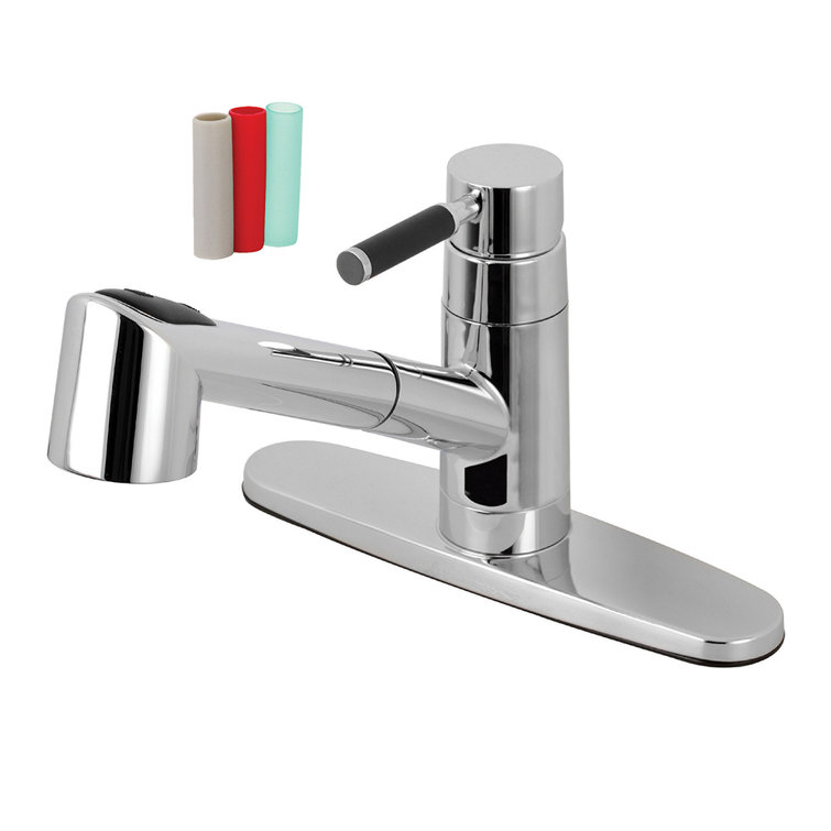 Kaiser Chrome Single-Handle Pull-Out Sprayer Kitchen Faucet