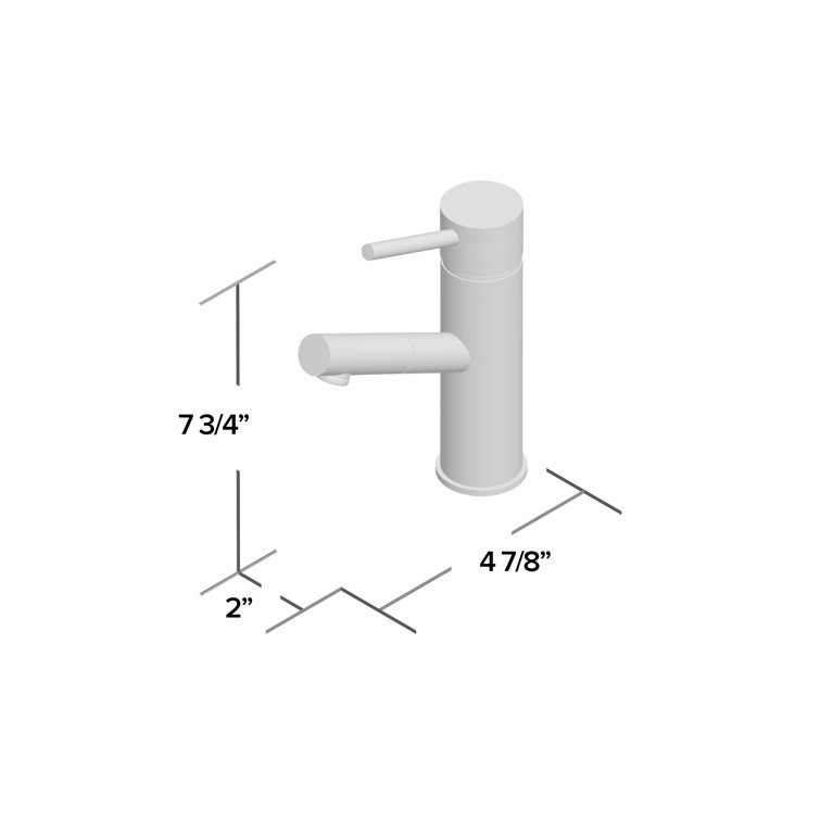 Modern Black Nickel Single-Hole Bathroom Faucet with Ceramic Disc