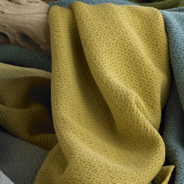 King Size Ginger Organic Cotton Woven Blanket