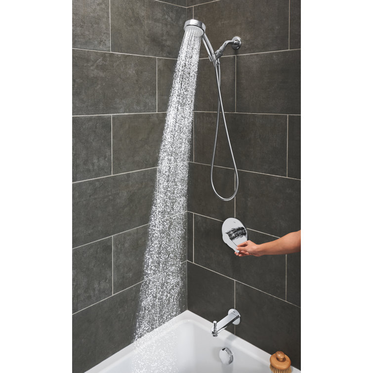 Eurosmart Cosmopolitan Chrome Wall Mounted Tub Spout with Diverter