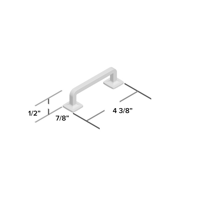 Matte Black 3-1/2" Modern Industrial Bar Pull