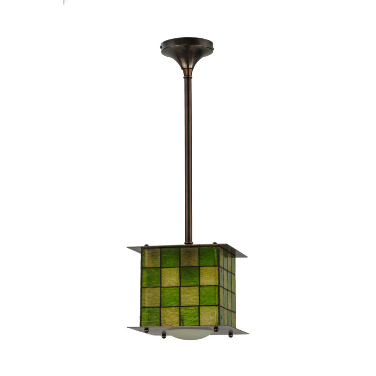 Sunlight and Kelp Glass Bronze Mini Pendant Light