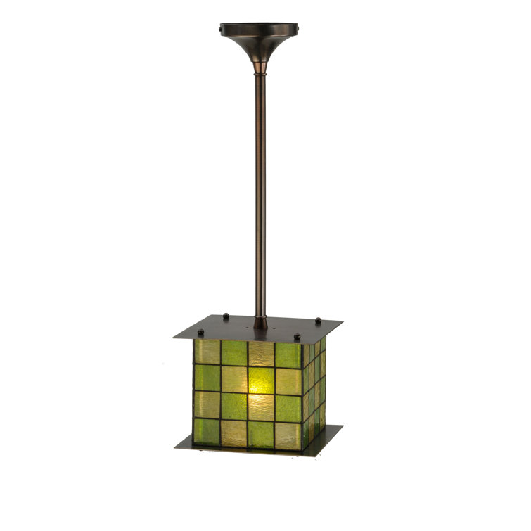 Sunlight and Kelp Glass Bronze Mini Pendant Light