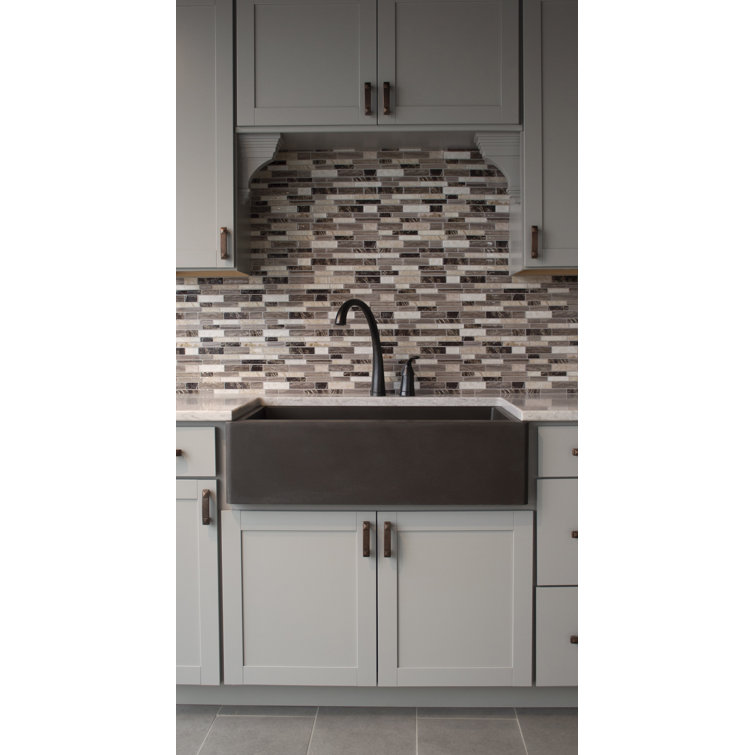 Brown Quartz Double Bowl Farmhouse Apron Front Kitchen Sink Kit