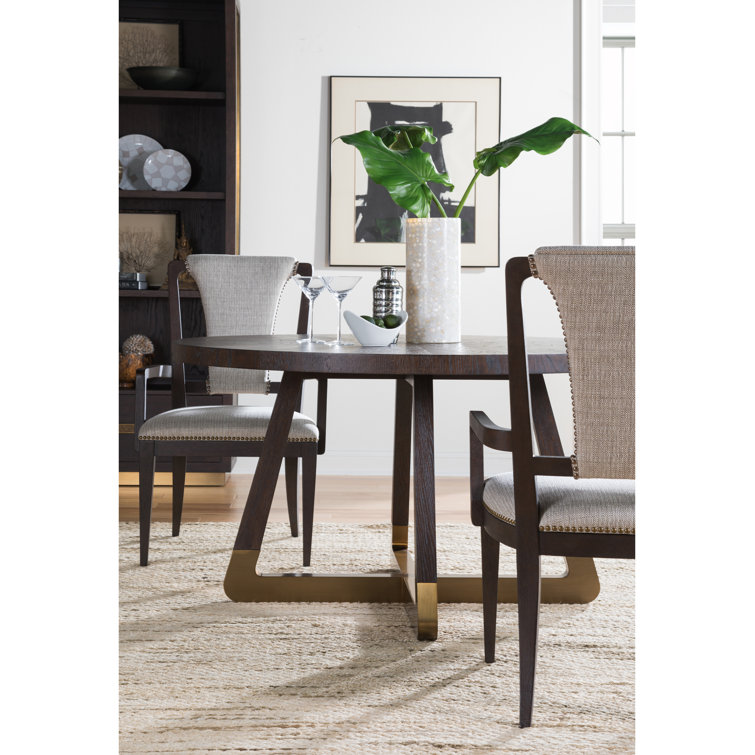 54" Brown Reclaimed Wood Round Dining Table