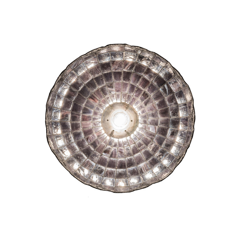 Elan 20" Black and Purple Glass Pendant Light